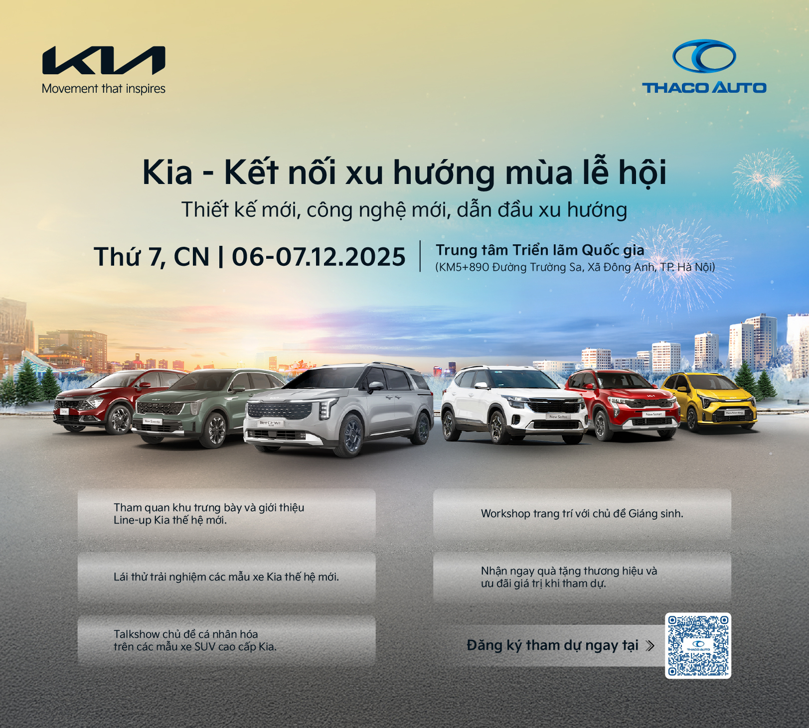 Tháng 12, chào đón Chương trình “Kia kết nối xu hướng mùa lễ hội” lớn nhất trong năm tại TP. Hà Nội